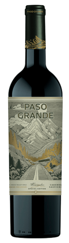 VINHO CHILENO PASO GRANDE GRAN RESERVA GARRAFA 750ML CABERNET SAUVIGNON