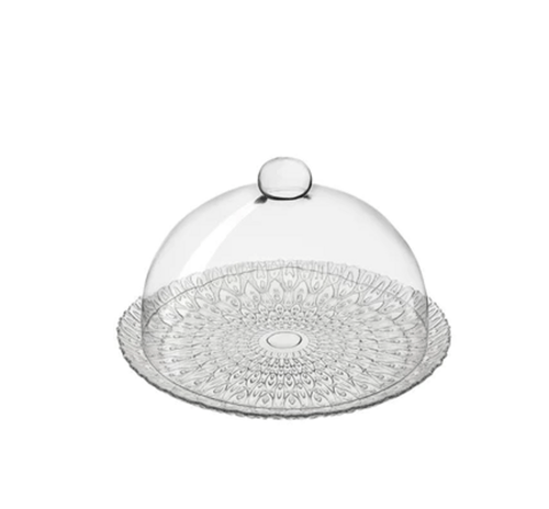 PORT BOLO VIDRO VTZZ 32 X  11CM NATURAL