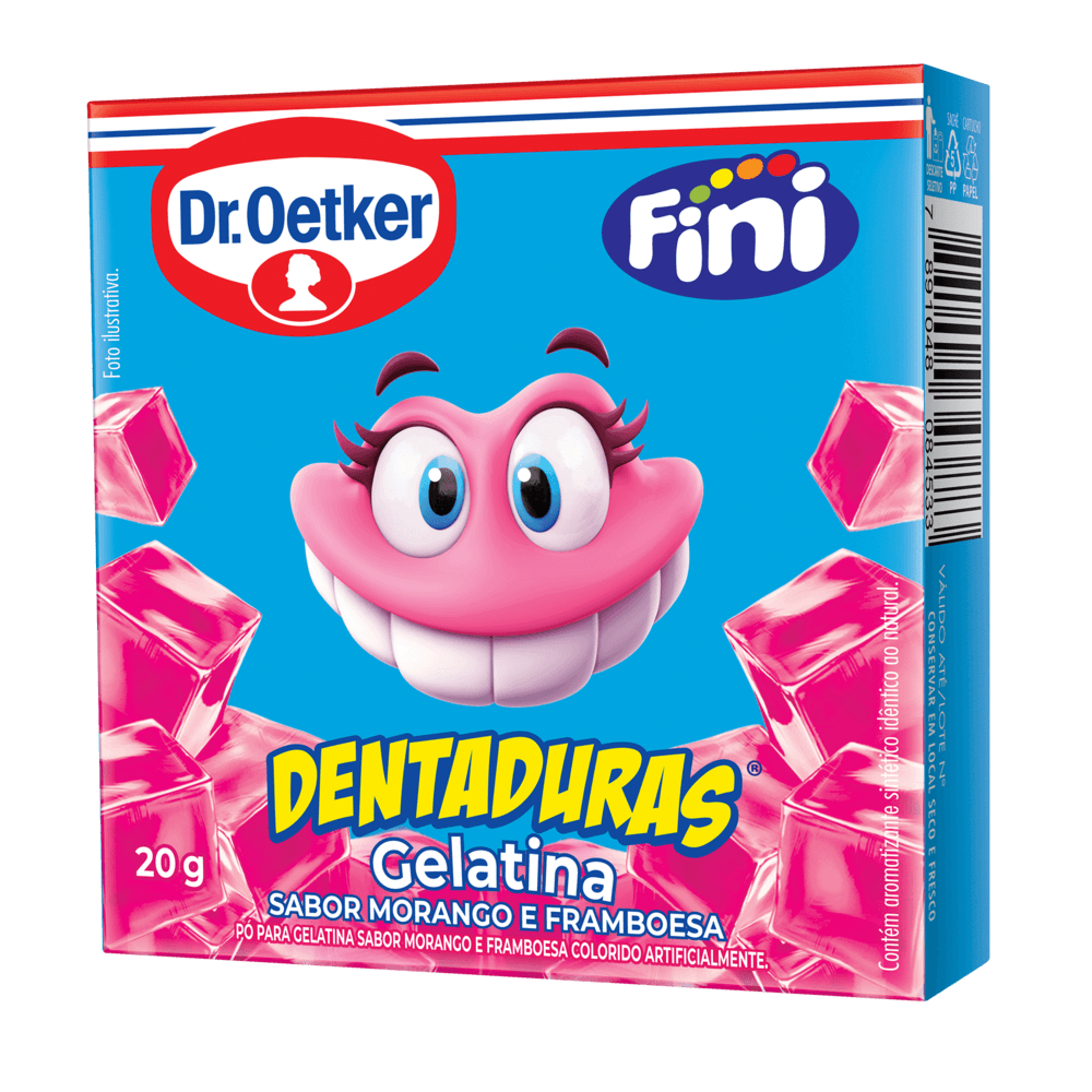 Gelatina Dr. Oetker Fini Dentaduras Caixeta com 20g