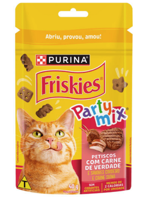 Petisco FRISKIES Gatos Adultos Mix Camarão, Salmão e Atum 40g