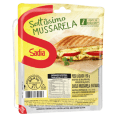 Queijo mussarela fatiado 150g Sadia