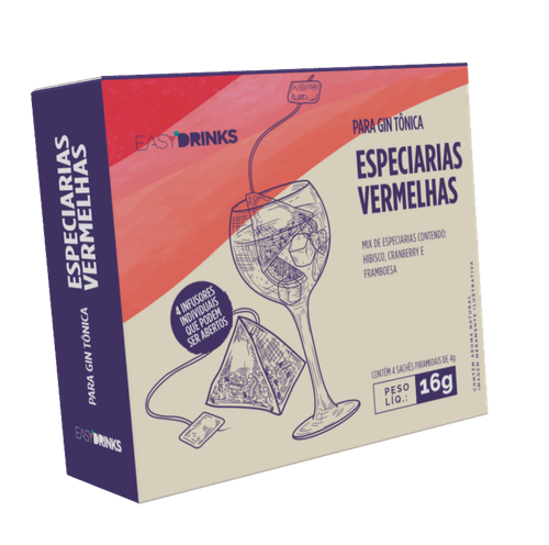 Especiarias para Drinks Sabor Frutas Vermelhas Easy Drinks 16g