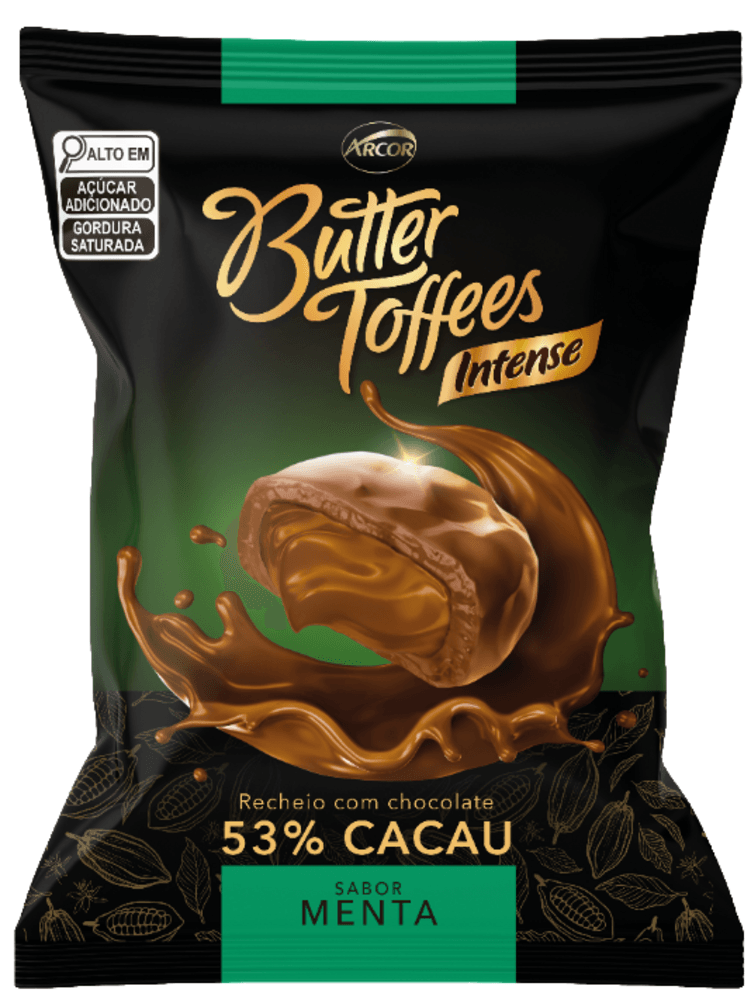 Bala-Menta-Recheio-Chocolate-53--Cacau-Butter-Toffees-Intense-Pacote-500g