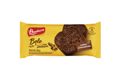 Bolo Duplo Chocolate com Pedaços Bauducco Pacote 280g