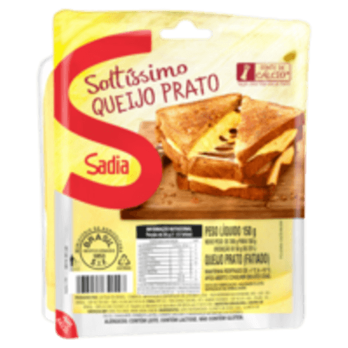 Queijo prato fatiado 150g Sadia