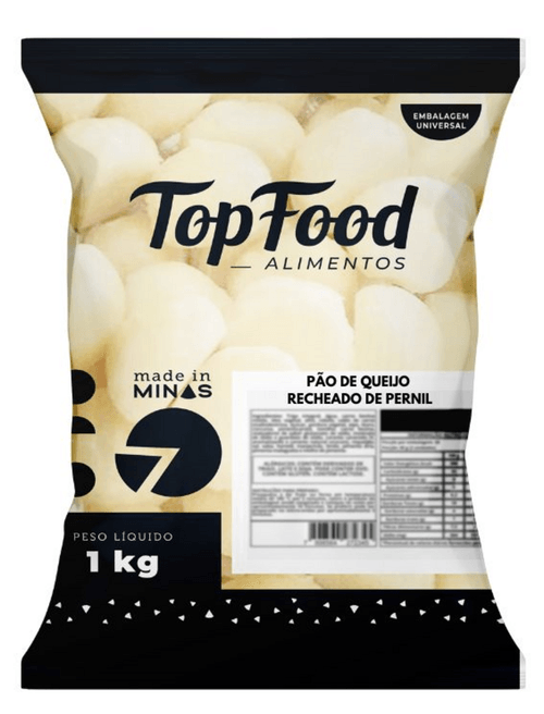 PAO QUEIJO TOP FOOD 1KG-PC RECH PERNIL