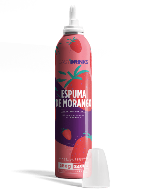 ESPUMA EASY DRINKS SPRAY 260 GRAMAS MORANGO