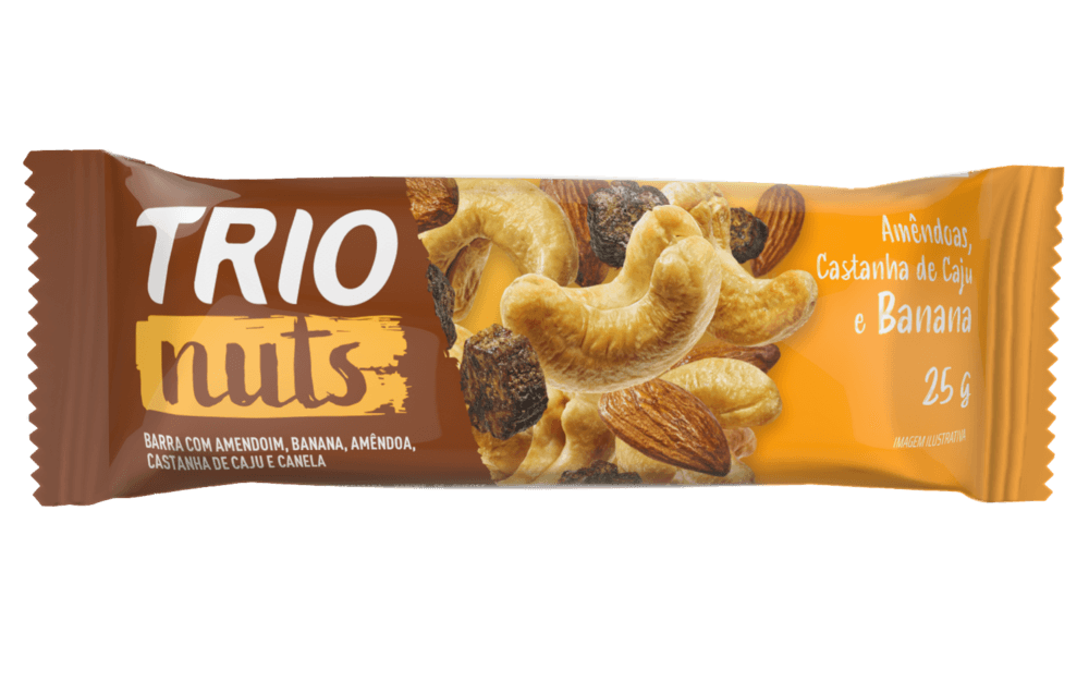 Barra Nuts Trio Amêndoas, Castanha-de-Caju e Banana 25g