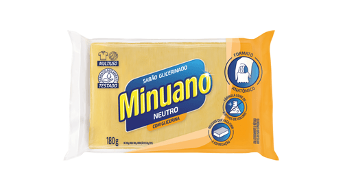 Sabao Barra Minuano Unit 180g- Glicerinado/Neutro