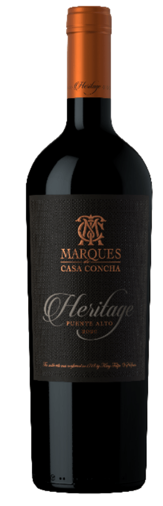 Vinho Chileno Tinto Seco Heritage Marques de Casa Concha Cabernet Sauvignon Cabernet Franc Petit Verdot Puente Alto Garrafa 750ml