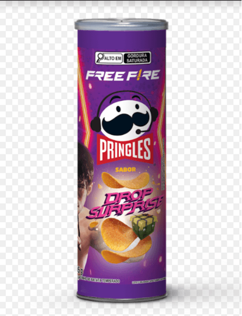 Salgadinho de Batata Temperado Drop Surprise Free Fire Pringles Tubo 105g