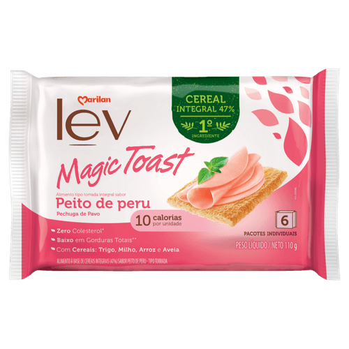 Torrada Lev Marilan Magic Toast Peito de Peru 110g