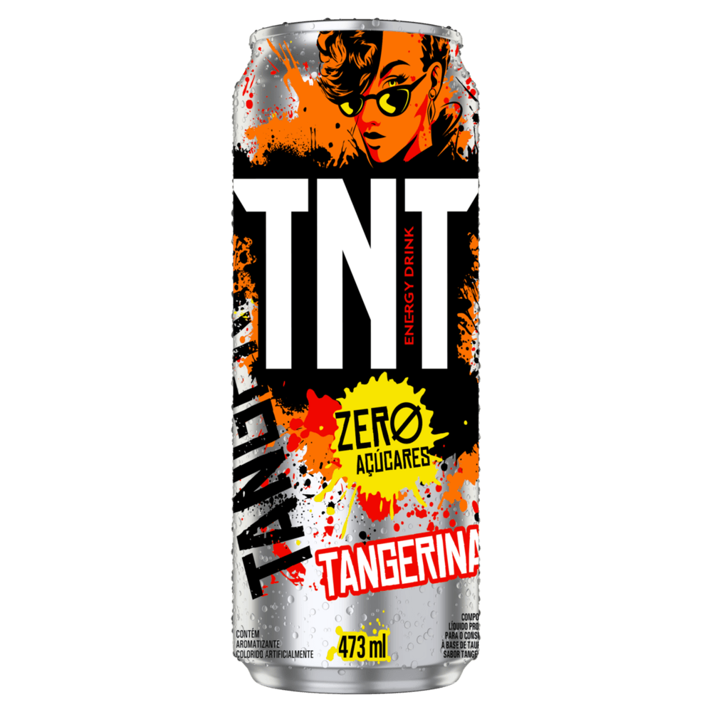 Composto Energético Líquido à Base de Taurina Tangerina Zero Açúcar TNT ...