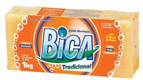 Sabão em Barra Bica Tradicioinal 200g 5 Unidades