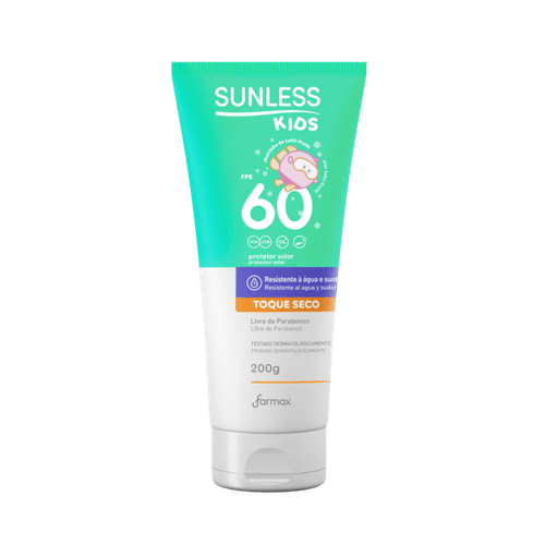 Protetor solar infantil FPS60 Sunless toque seco 200g