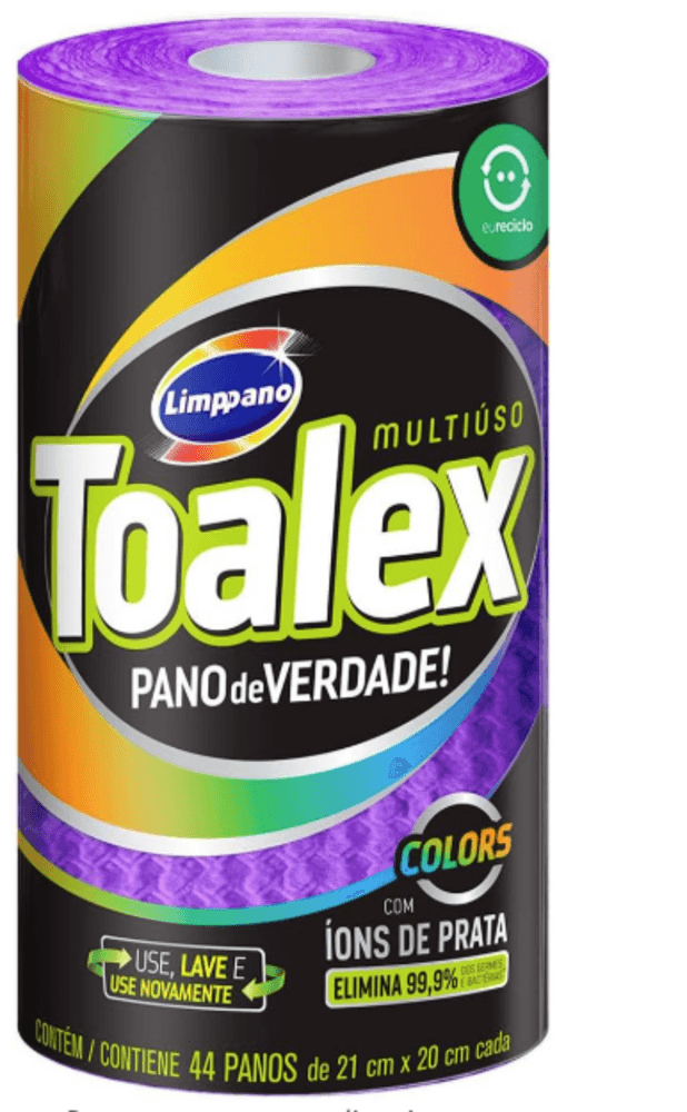 PANO LIMPZ M-USO TOALEX 44UN ROXO COLORS