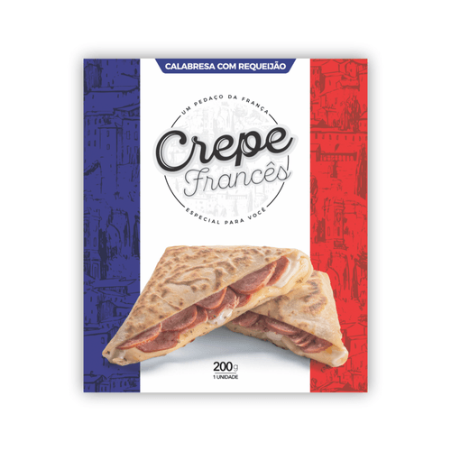 Crepe Congelado Francês Recheio Calabresa com Catupiry Èze Crêperie Caixa 200g