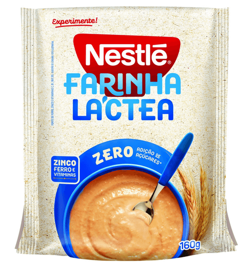 Farinha Láctea Nestlé Zero Adição Açúcar 160g Sachê