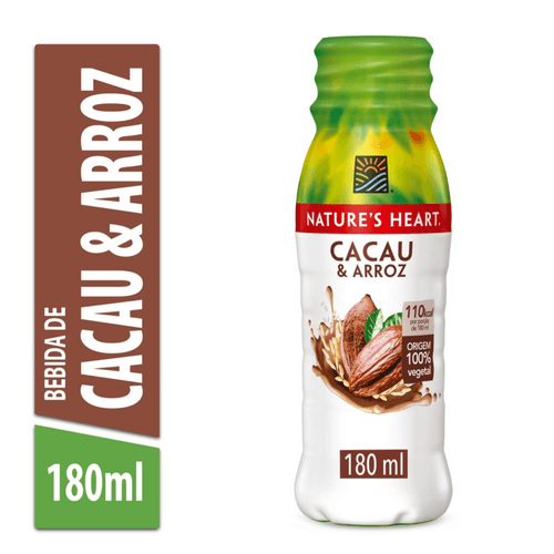 NATURES HEART  Bebida Vegetal Sabor Cacau 180ml