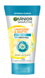 Limpeza-Facial-Antiacne-3-em-1-Vitamina-C---Acido-Salicilico-Garnier-SkinActive-Uniform---Matte-Bisnaga-120g
