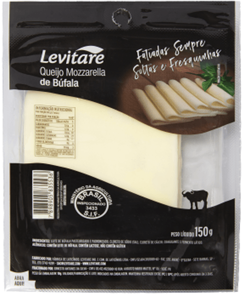 Queijo Mussarela de Búfala Fatiado Levitare 150g
