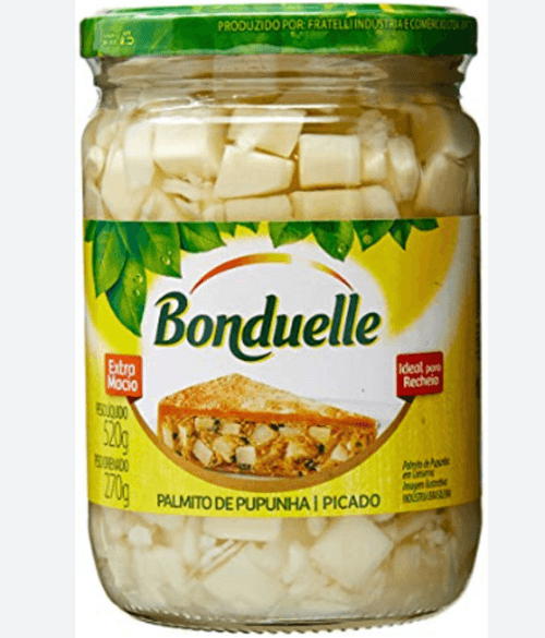 Palmito Pupunha em Conserva Picado Bonduelle Vidro Peso Líquido 520g Peso Drenado 270g