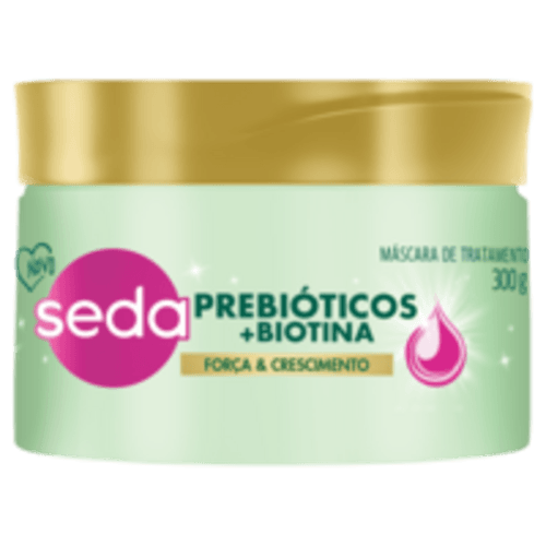 Máscara de Tratamento Força & Crescimento Seda Prebióticos + Biotina Pote 300g