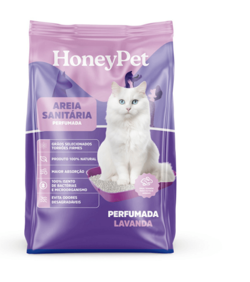 HONEY-PET--AREIA-SANITARIA-PERFUMADA-P--GATOS---4KG
