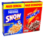 Kit-Cereal-Matinal-Chocolate-Nescau-210g---Snow-Flakes-de-Milho-com-Acucar-230g-Mais-Cereal-Mais-Economia