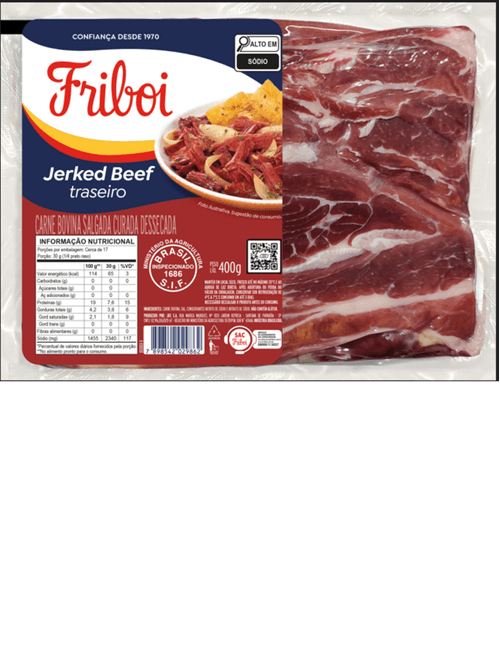 JERKED BEEF BOV FRIBOI 400G-PC TRASEIRO