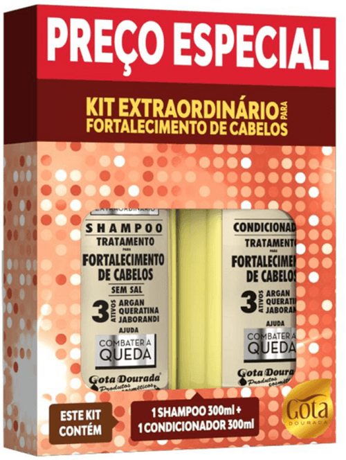 Kit Sh+Co 300+300ml Gota Dourada - Extraordinario