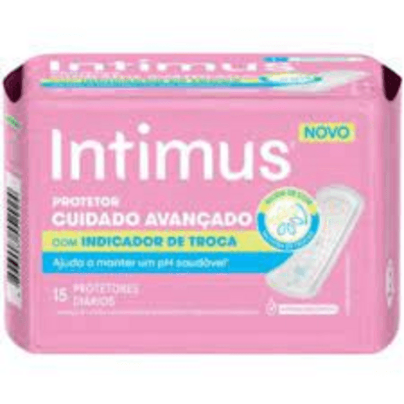 Protetor-Diario-sem-Abas-Suave-com-Indicador-de-Troca-Intimus-Cuidado-Avancado-Pacote-15-Unidades