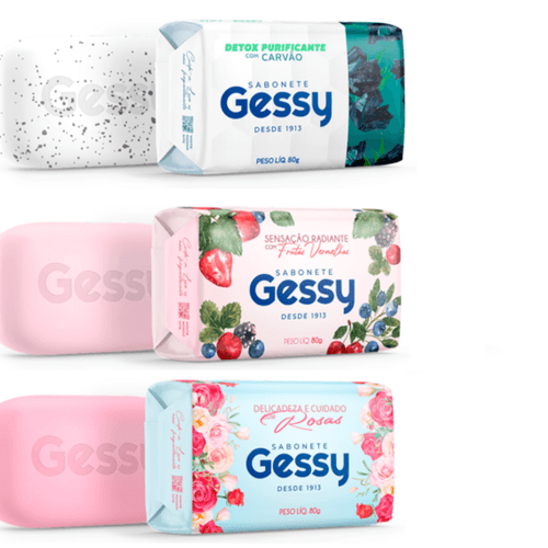 Sabonete Gessy 80g Detoxpurificante  Com Carvao