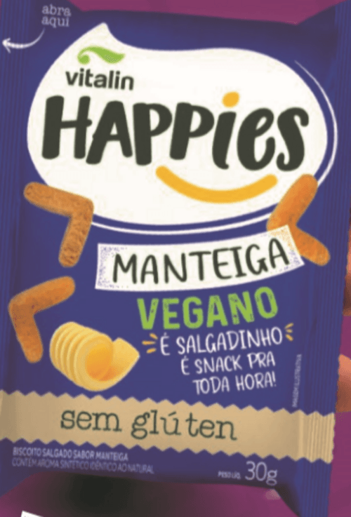 Snack Vegan Vitalin Happies 30g-Pc Manteiga