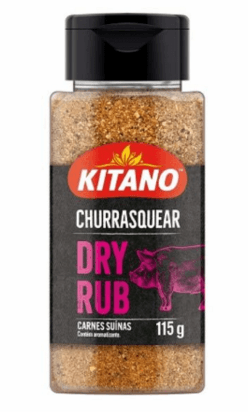 Tempero Dry Rub para Carne Suína Kitano Churrasquear Frasco 115g