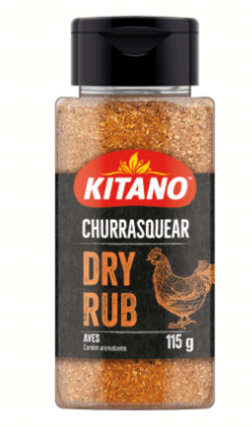 Tempero Dry Rub para Aves Kitano Churrasquear Frasco 115g