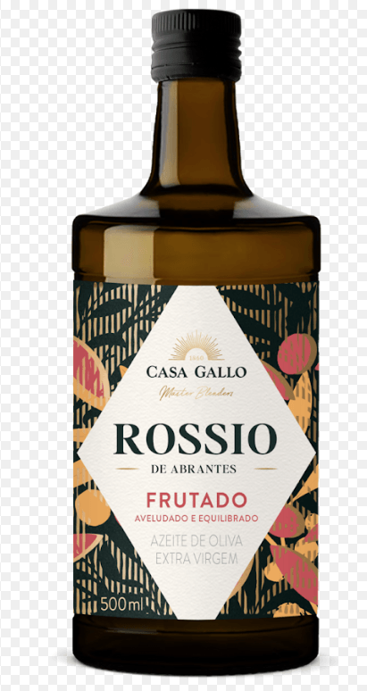 AZEITE DE OLIVA PORTUGUES ROSSIO DE ABRANTES 500ML VIDRO FRUTADO AVELUDADO E EQUILIBRADO