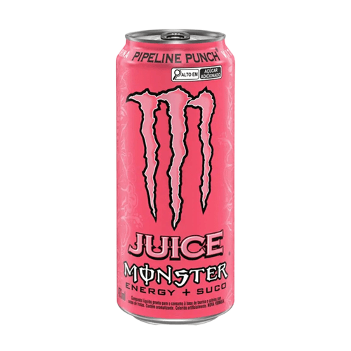 Composto Energético Líquido à Base de Taurina e Cafeína Juice Suco de Frutas Monster Pipeline Punch Lata 473ml