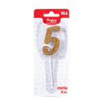 VELA-REGINA-1UN-PICK-GLITTER-DOURADA-NUMERO-5