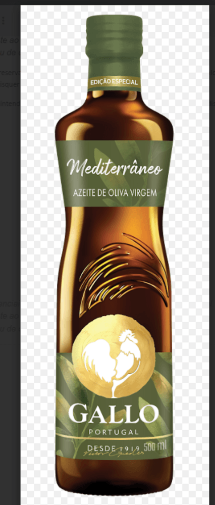 AZEITE PORTUGUES  GALLO MEDITERRANEO VIRGEM 500ML
