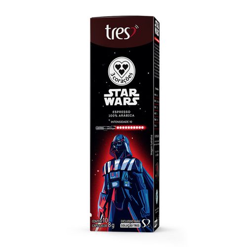 Capsula de Café Espresso Star Wars Darth Vader 3 Corações 10 unidades