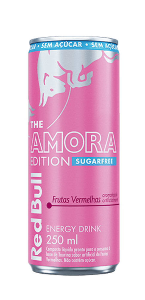 Energético Red Bull, Amora, Sem Açúcar, 250 ml
