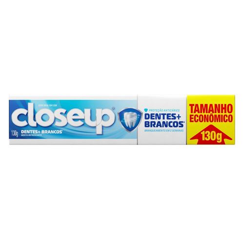 Creme Dental com Flúor Menta Refrescante Closeup Dentes + Brancos Caixa 130g Tamanho Econômico