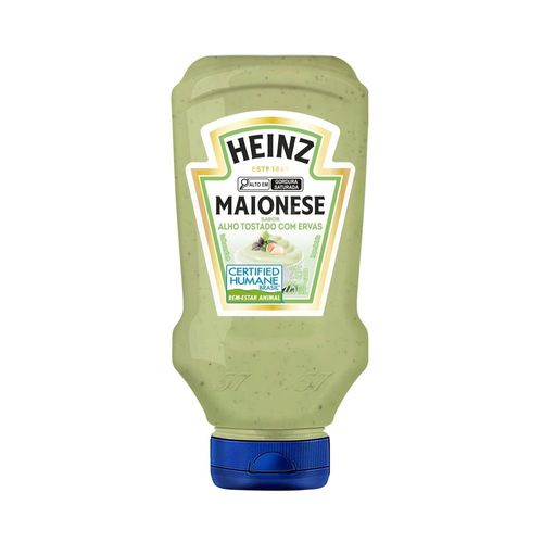 Maionese Heinz Alho Tostado com Ervas Squeeze Pet 215g