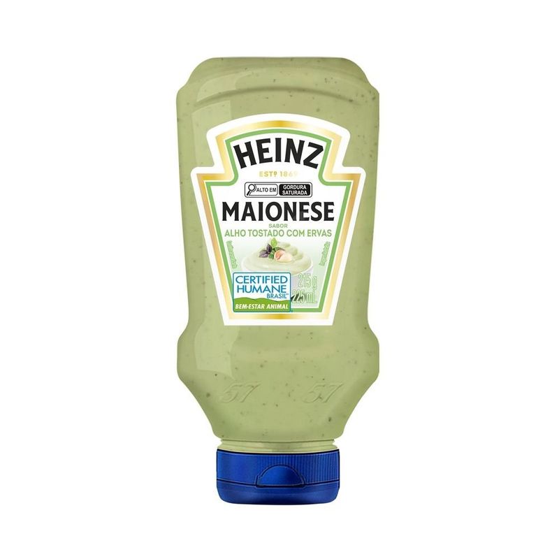 Maionese-Heinz-Alho-Tostado-com-Ervas-Squeeze-Pet-215g