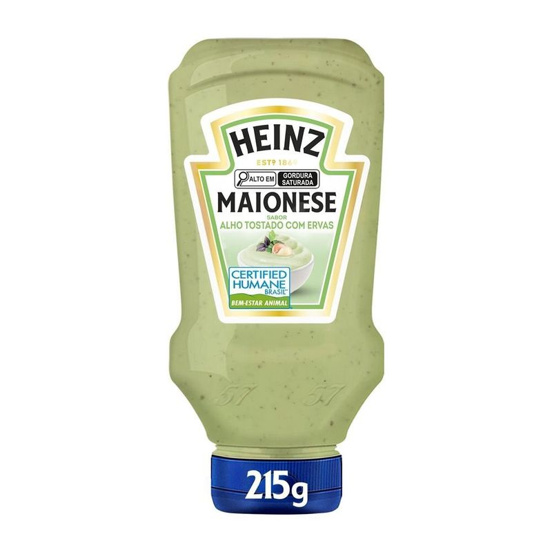 Maionese-Heinz-Alho-Tostado-com-Ervas-Squeeze-Pet-215g