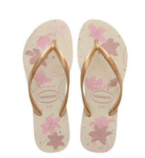 SAND HAVAIANAS  SLIM ORGANIC BCO/DOURADO 37/38
