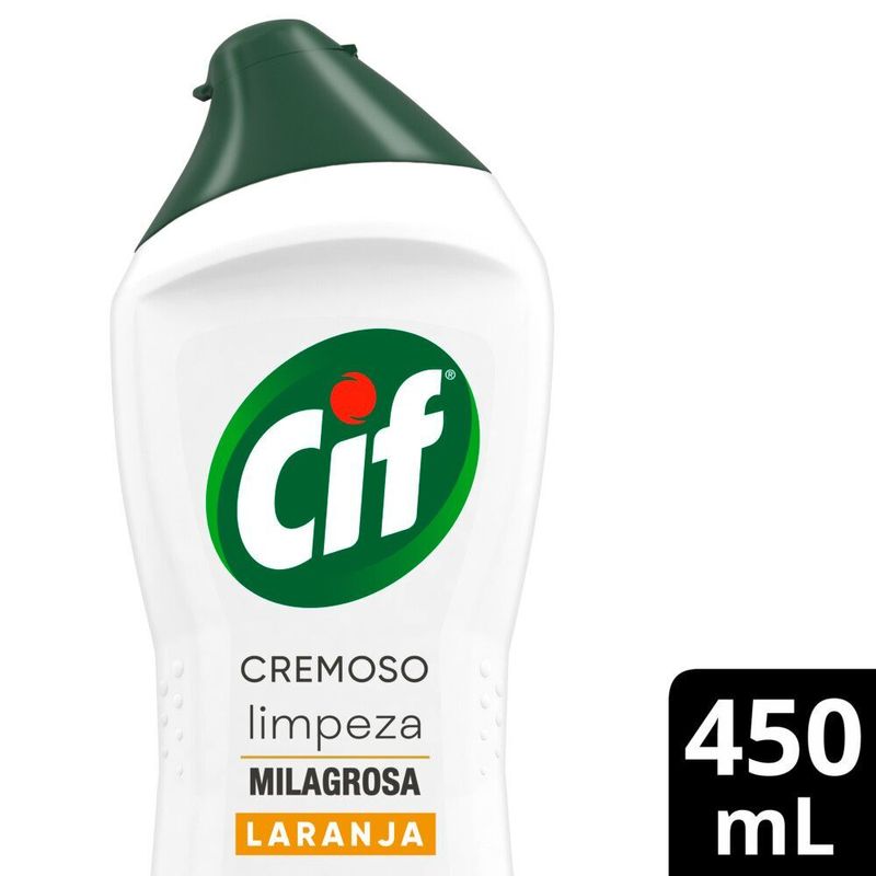 Saponaceo-Cremoso-Multiuso-Laranja-Limpeza-Milagrosa-Cif-Squeeze-450ml