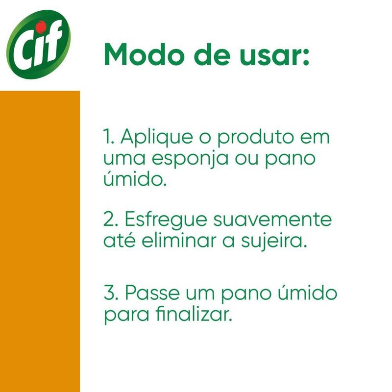 Saponaceo-Cremoso-Multiuso-Laranja-Limpeza-Milagrosa-Cif-Squeeze-450ml