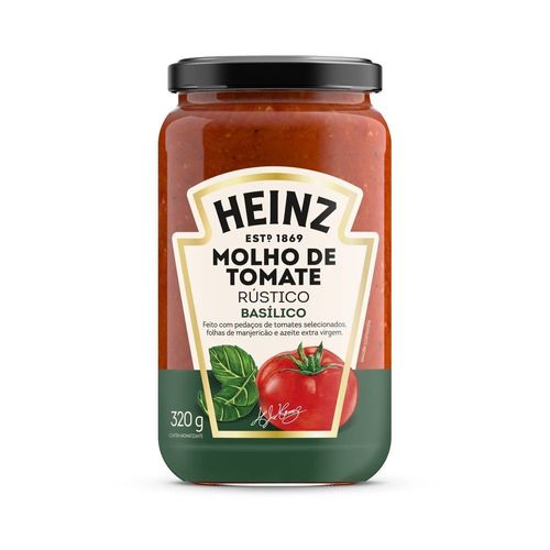 MOLHO TOMATE HEINZ RUSTICO VD 320G BASILICO